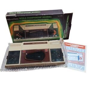 1980 Mattel Electronics World Championship Baseball Handheld Game 3201 WORKING